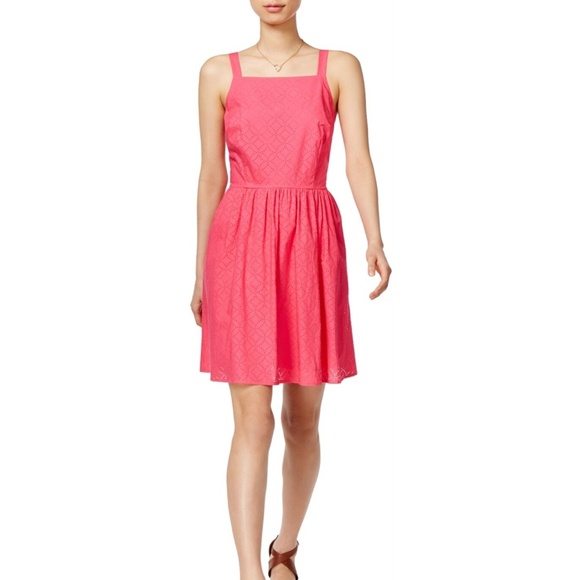 Maison Jules Laser Cut Fit Flare Sun Dress L - Picture 1 of 7